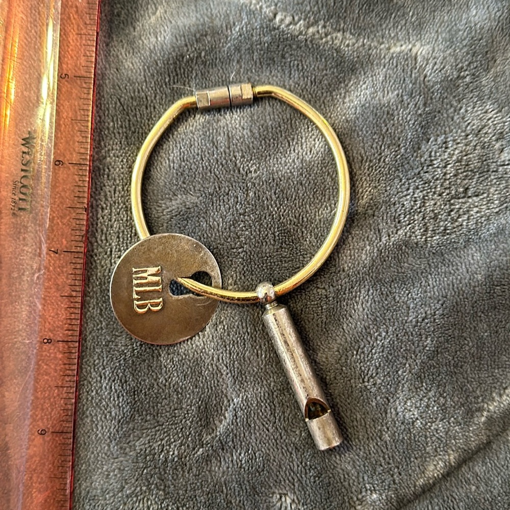 Antique/Vintage Whistle Bracelet “MLB” initials
